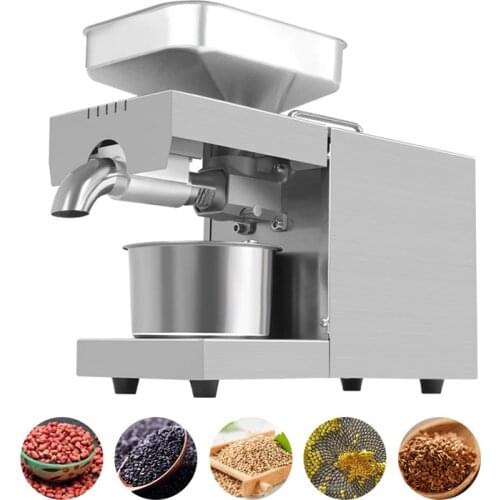 750W Automatic High Extraction Rate Oil Presser Stainless Steel Oil Press Machine Oil Extractor for Cold/Hot Squeeze