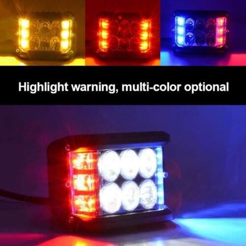 Offroad SUV Car Light Bar Work Light Side Shooter 4"Inch LED Pods Work Light Bar White Red Strobe Lamp Combo for ATV SUV TRUCK