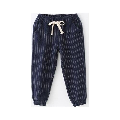 Childrens clothing 2020 spring and autumn loaded new Korean boy vertical stripes casual sports pants