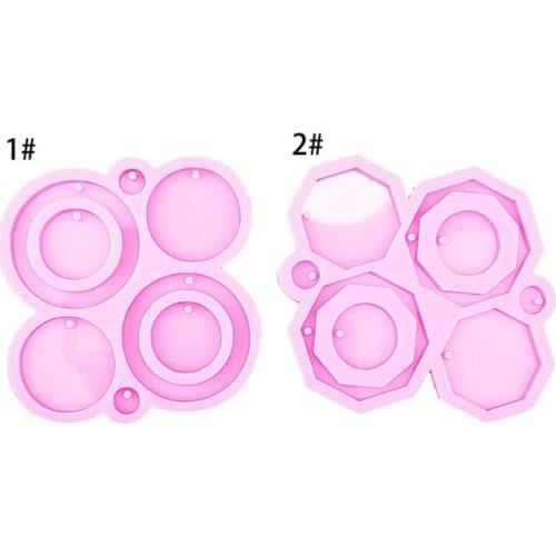 Geometry Earrings Epoxy Resin Mold Keychain Ear Drops Dangle Pendant Silicone Mould DIY Crafts Jewelry Necklace Casting Tools