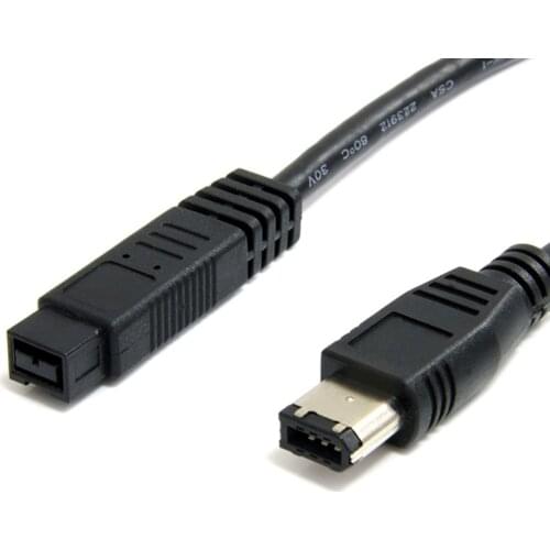 Short IEEE-1394 cables 0.3m 9 pin to 6 pin IEEE 1394 FireWire data sync Cable 9 to 6 pin