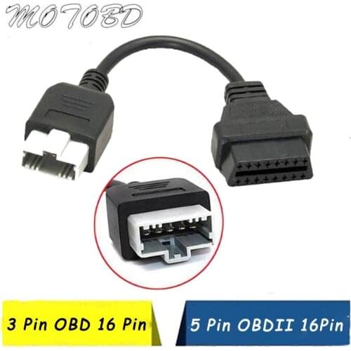 OBD2 Male 3pin 5Pin Convert To Female OBD2 16pin Cable for Honda Car Scanner OBD OBDII Adapter 3 Pin 5 Pin To 16 Pin Connector