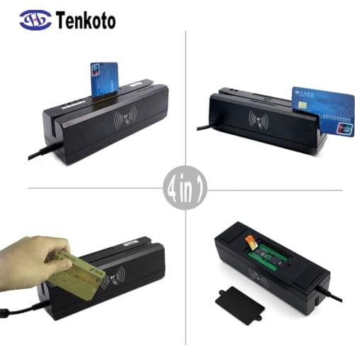 China USB Contact Chip RFID Card Reader All In One MSR Reading Smart IC RFID Card Writer Factory TC160