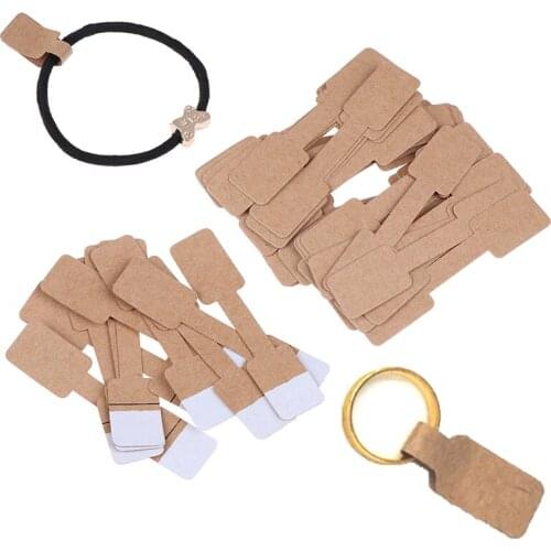 HOT! Necklace Ring Labels Quadrate Blank Price Tags Paper Stickers Paper Jewelry Display Card Labels Hangtags 50pcs / 100Pcs