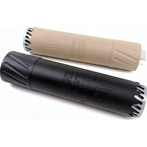 14mm CCW Reverse Thread Aluminum Sound Suppression Dummy Tactical Toy SilenceCo NG2 Tube Airsoft Gel Blaster Decoration