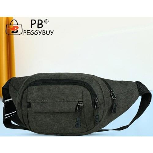 Fashion Travel Hiking Bags Men Solid Color Messenger Bags Casual Ladies Chest Waist Packs Nylon Pouch Phone Package