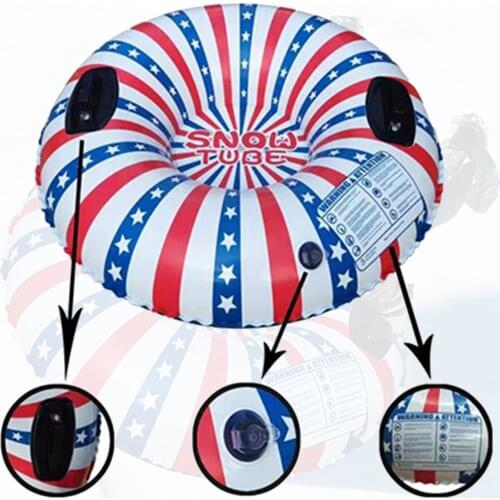 Dia 96cm Inflatable Ski Snow Tube Snow Sled With Handle Circle Skiing Equipment Accessories Outdoor Games Heavy Duty Sleds