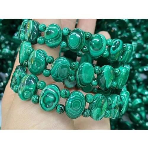 10*14mm AA Grade Green Top Natural Malachite Stone Beads Braclete