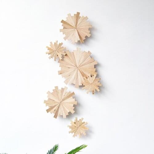 European-style Irregular Solid Wood Gear Wall Ornaments Simple Living Room Background Wall Three-dimensional Pendants Home Decor