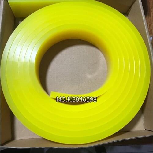 One Roll 50*9x4000MM Silk Screen Printing Squeegee Yellow Color Scraper 90A Durometers Oliness