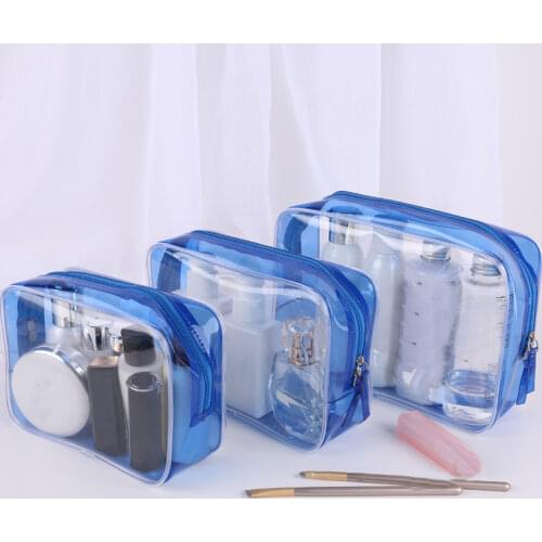 Travel Clear Cosmetic Bag Men Women Transparent PVC Makeup Bag Make Up Case Beauty Organizer Pouch Waterproof Toiletry Wash Bags