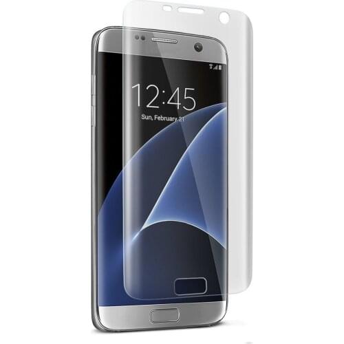 S7 edge Clear Transparent Curved 3D Full Cover Screen Protector for Samsung Galaxy S7 edge Screen Protection Film With TPU Case