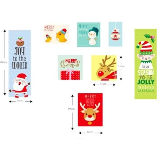 DIY Christmas poster home decor wall sticker window sticker Elk Santa window stickers Christmas wall stickers for kids rooms
