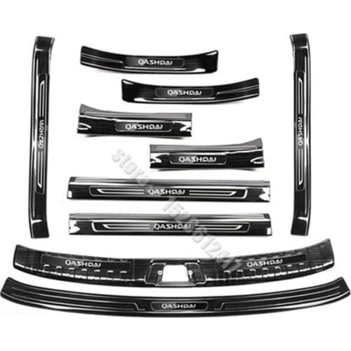 Car styling For Nissan Qashqai J11 2019-2021 Stainless Steel Scuff Plate/Door Sill Door Sill Rear Bumper Protector Sill