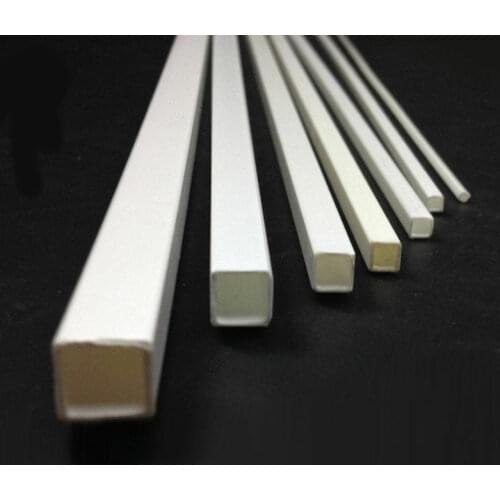 3/4/5/6/8/10mm styrene ABS hollow square tube for building structure model