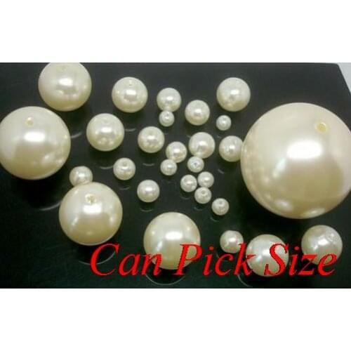 Tu64ng white ABS mixed multicolor 4mm 6mm 8mm 10mm 20mm Imitation resin Loose Acrylic Pearl Beads ball Round Chunky