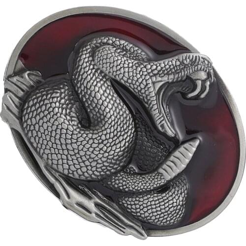 Vintage Snake Belt Buckle - Western Cowboy Jeans Belt Accessories for Women Men