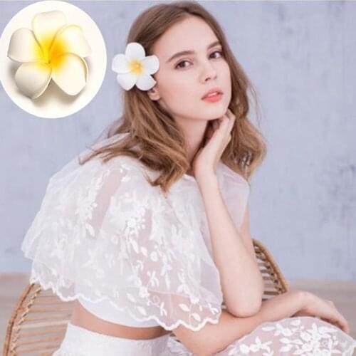 100 Pcs/pack Flower Hairpin Bohemian Frangipani Hair Clip Bridal Hair Pins Bohemia Seaside Beach Accessories Gift For Girl