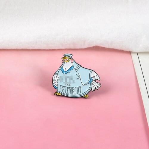 Wearing Blue Judge Robe Metal Enamel Brooch Fxxk The Patriarchy Gender Equality Badge Pin Creative Trendy Costume Jewelry Gift