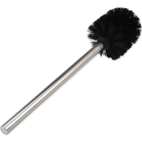 1Pcs Stainless Steel WC Bathroom Cleaning Toilet Brush Black Head Hold Bathroom Tool Kitchen Cleaning Brush