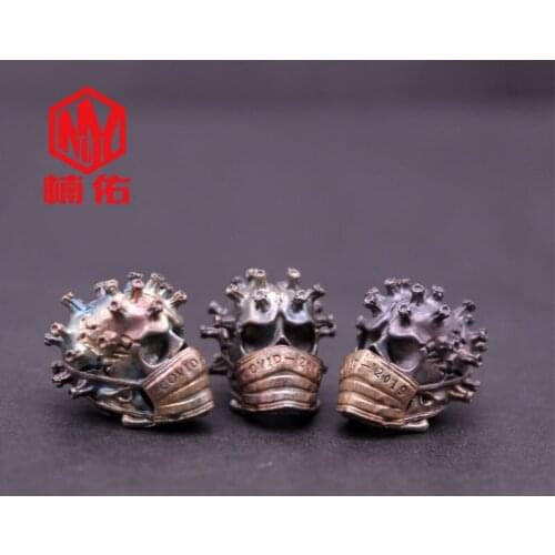 1PC Outdoor Keychain Accessories EDC Paracord Beads Retro Brass Copper Oxide Umbrella Rope Cord Lanyard Pendants Knife Beads