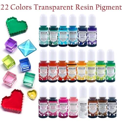 22 Colors/set Crystal Epoxy UV Resin Dye Pigment Quick Dry Resin Adhesive Glue For DIY Jewelry Making Crafts Accessories