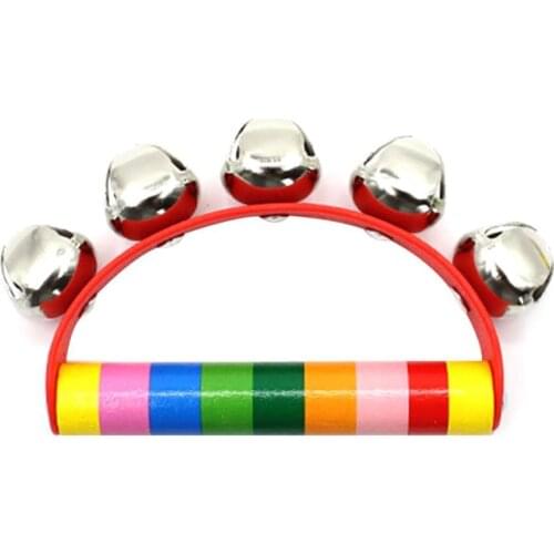 60%Hot Sale Kids Baby Musical Instrument Hand Held Tambourine Jingle Shaking Tambourine Rhythm Percussion Instrument For Baby
