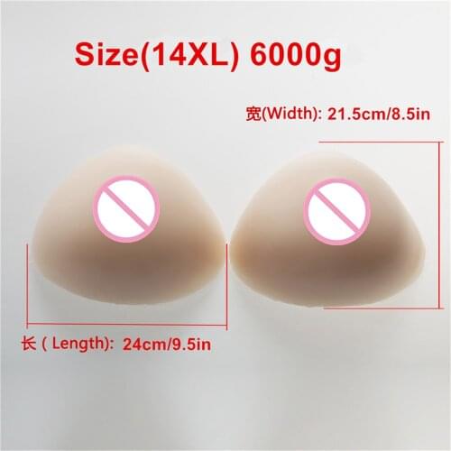 6000g/pair Queen Size Utltra Large Triangle Silicone Breast Forms Fake Breast Artificial Silicone Boobs Classic Triangle