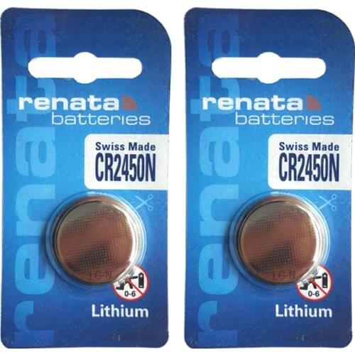 2PCS Swiss CR2450 Renata Button Battery 3V Li-ion Batteries For watches Remote Control 540mAh