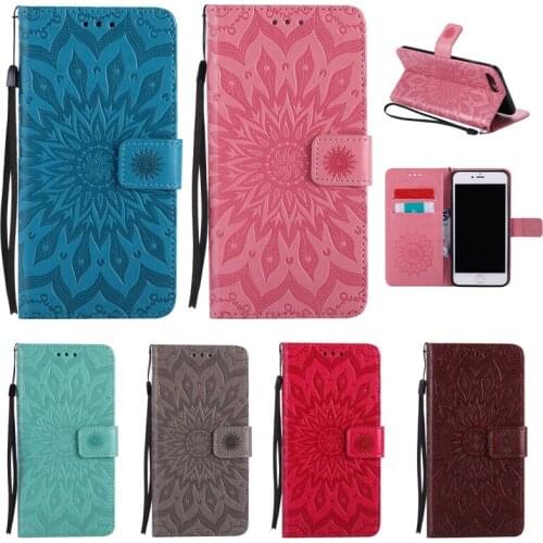 Case For Huawei P7 P8 P9 P10 lite 2017 Cover Flip PU leather Card slot sunflower Stand holder soft phone Case funda kimTHmall