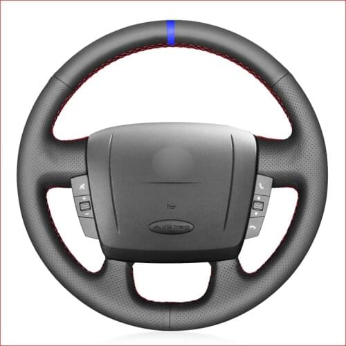 Blue Marker Artificial Leather Steering Wheel Cover for Peugeot Boxer 2006-2019 Citroen Jumper Relay Fiat Ducato Ram ProMaster