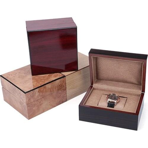 Fashion Luxury Wood Single Slot Watch Box Travel Business Bangle Bracelet Storage Case Retail Jewelry Display