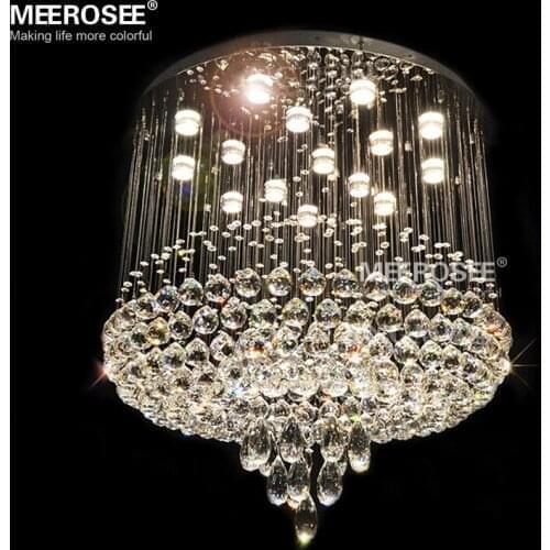 Good Quality Crystal Chandelier Luxurious Crystal light fixture Flush Mounted lamp lustre de cristal for staircase Hotel project