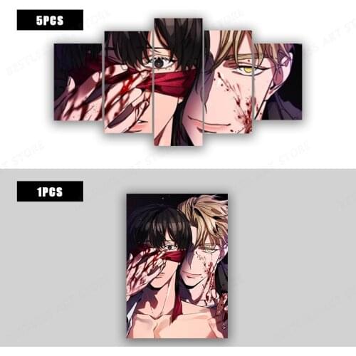 Anime Yaoi Art Picture Prints Home Decor Wall Canvas Poster Decoration For Living Room Boy
