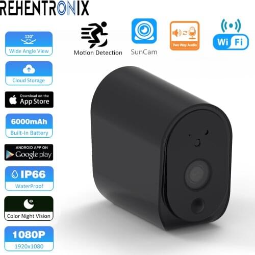 IP Camera 1080P WIFI Support Solar Panel Battery Wireless Security Camera 2MP PIR Two Way Audio Waterproof Surveillance Camera