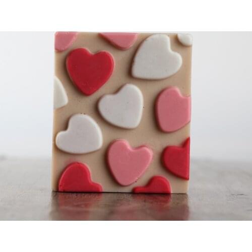 Square Soap Silicone Molds 3D Handmade Heart Shaped Mould Home Decorative Tool
