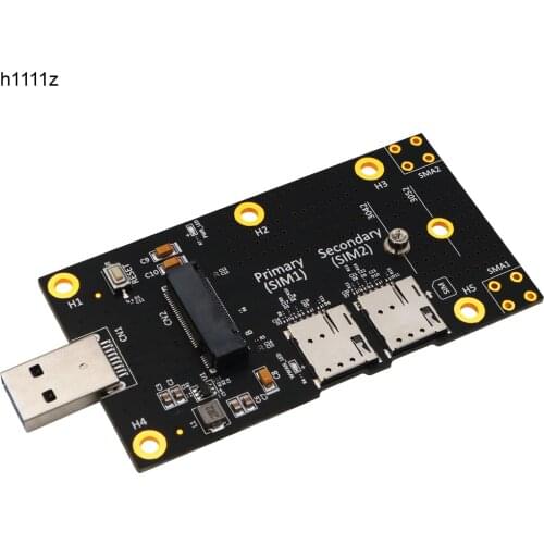 NGFF M.2 to USB 3.0 Adapter Expansion Card with Dual NANO SIM Card Slot for 3G/4G/5G Module Support M2 key B 3042/3052 Wifi Card