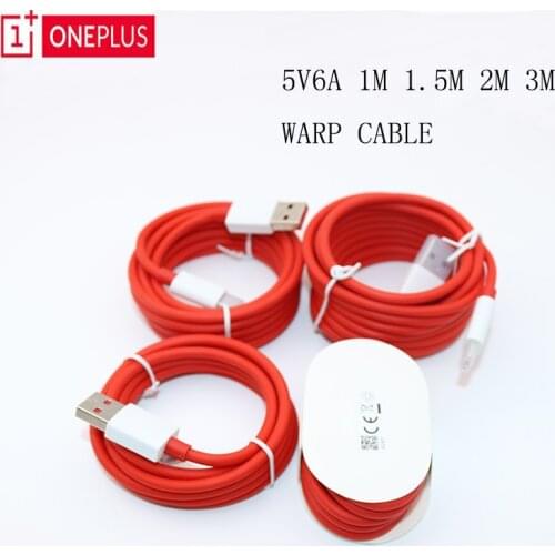 Original oneplus 1M/1.5M/2M 3M One plus Dash cable 6A USB 3.1 Type C Quick Fast Charger Cable For Onplus 7 Pro 6 6t 5 5t 3 3t