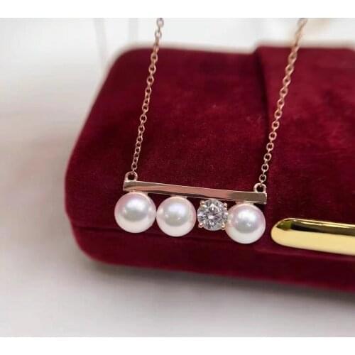 Trendy New S925 Sterling Silver Necklace Findings Jewelry Base Settings Mountings Parts for Akoya Edison Pearls, Coral, Jade