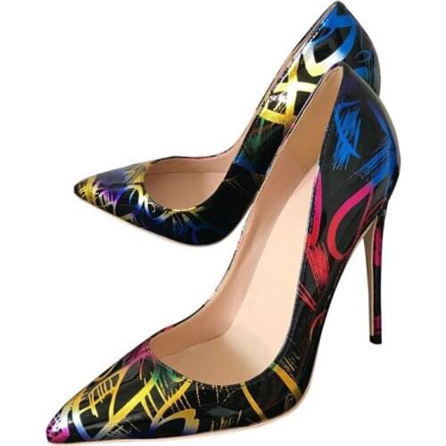 Sexy pointed toe 12cm high heels women pumps shoes black party wedding wedding club ladies shoes QP087 CHENSIR9