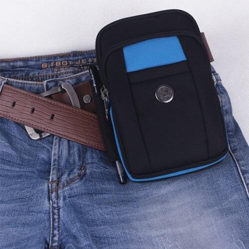 6 Inch Mobile Phone Waist Pack Testificate bag Coin Purse Strap Casual Mobile Phone Bag Waist bag Belt Waist pouch for men