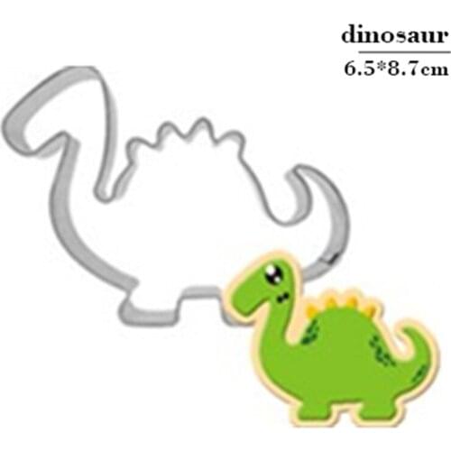 Dinosaur Cookie Cutters Biscuit Press Tools Baking Accessories Stainless Steel Top Shop Kitchen Accessories Manual Cake Mold