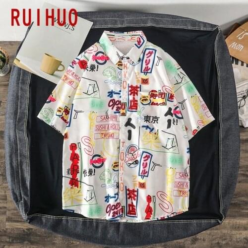RUIHUO Japan Style White Shirt Mens Shirts For Boys Men Clothing White Blouse Korean Clothes Streetwear 2021 New M-3XL