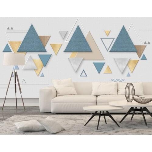 Nordic Geometrical Triangle Mural Creative Art Wallpaper Wall Mural Photo Wall Papers Contact Paper Home Improvement Wall Cover