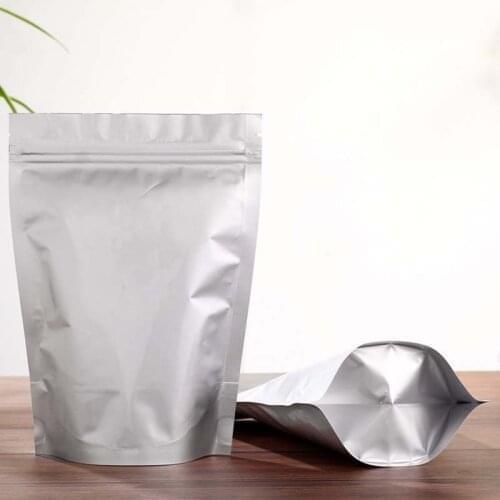 1pc Aluminum Foil Bag Self Seal Zipper Ziplock Packing Food Bag Retail Resealable Baking Packaging Bag Pouch For Kitchen Storage