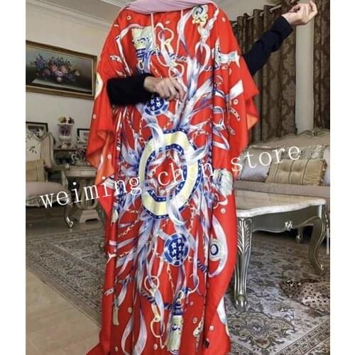 Bright/Sunless silk New fashion dress Length 130cm, Bust:130cm ,Elegant oversized Dress african print dresses for ladies/women