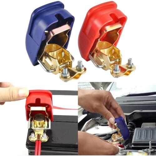 2PCS Auto Car 12V Car Battery Terminals Connector Switch Clamps Quick Release Lift Off Positive and Negative