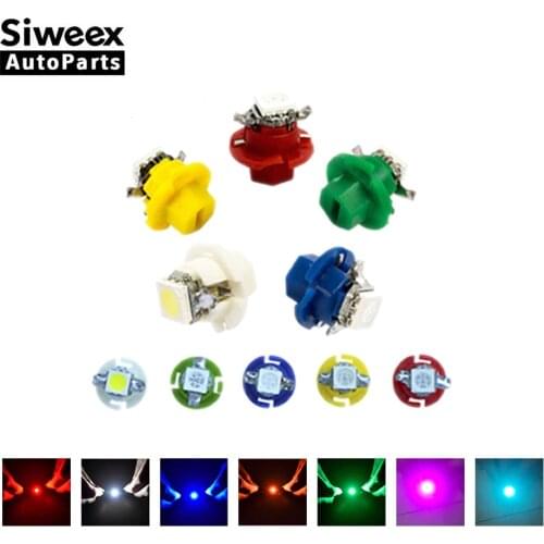 10 Pcs/Lot B8.4D T5 High Quality 5050 1 SMD LED Instrument Panel Lights Wedge Car Dashboard Bulbs 7 Colors DC 12V