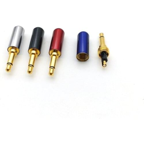 100pcs Copper Gold Plated 3.5mm mono Mini Jack Plug soldering connector