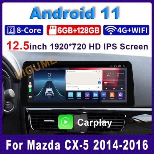 12.3" Android 10 Car Multimedia Player Radio GPS Navigation for Mazda CX-5 2014 2015 2016 Stereo CarPlay WiFi 4G BT Touch Screen